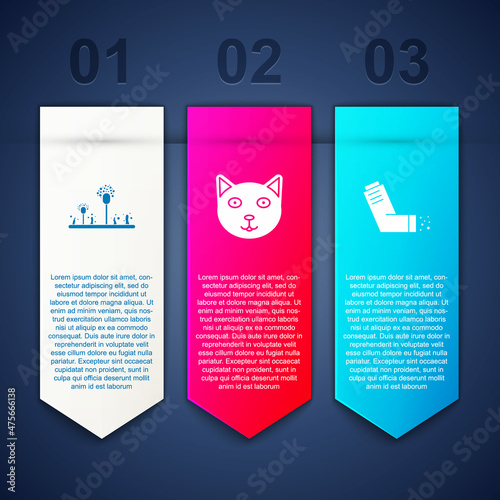 Set Mold, Pet and Inhaler. Business infographic template. Vector