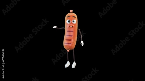 Sausage dancing a jumping dance