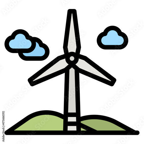 windmill line icon