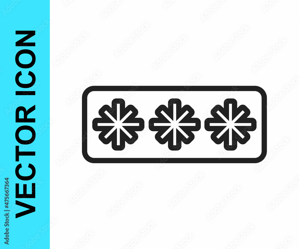 Black line Password protection and safety access icon isolated on white background. Security, safety, protection, privacy concept. Vector Black line Password protection and safety access icon isolated on white background. Security, safety, protection, privacy concept. Vector