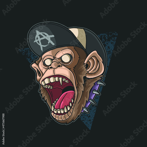 monkey screaming young spirit illustration