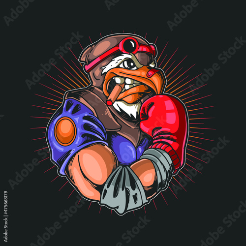 Eagle Smoking Boxing Concept