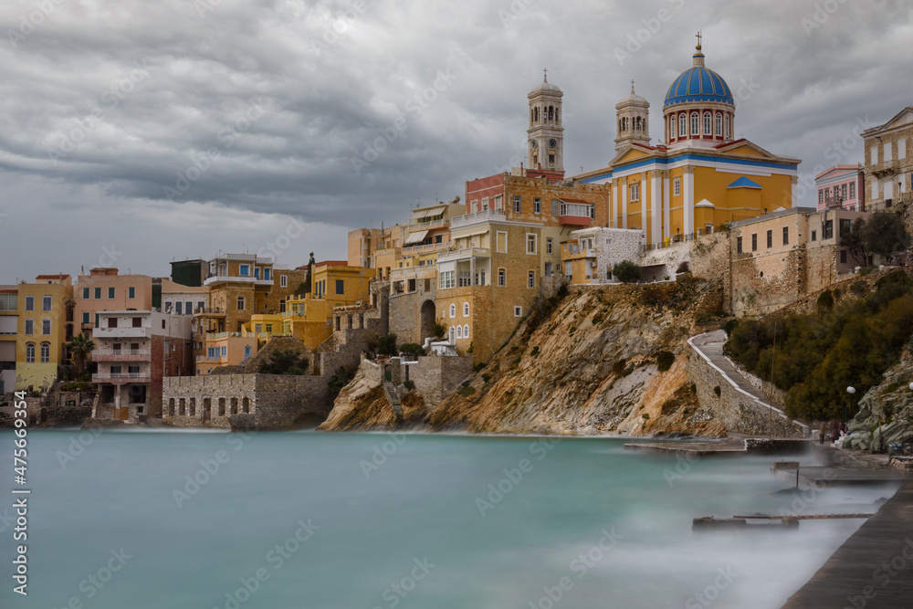 Cloudy day in Syros, Cyclades