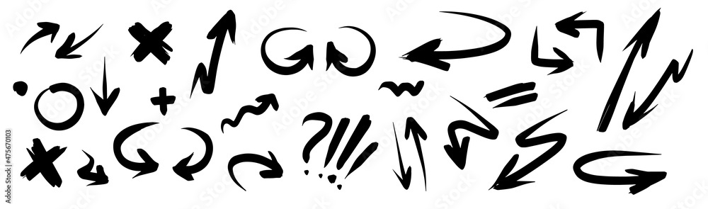 Set of vector arrows. Arrow icon. Set of vector arrows. Arrow icon.