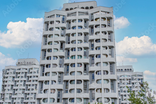 Wroclaw, Poland - part of the USSR sphere of influence for almost 50 years, Wroclaw still display some Socialist Architecture. Here in particular a residential building 
