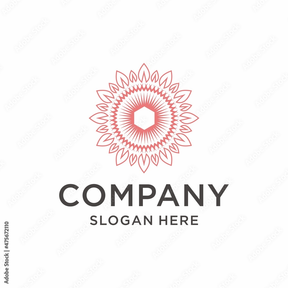 Fototapeta premium Spa business logo lotus Flower icon design Vector