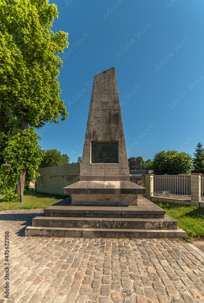Monument au chevalier de la Barre à Abbeville, Somme, France