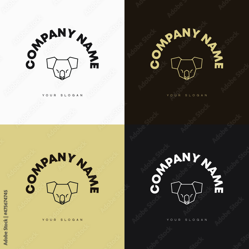 Minimal line versatile animal circle logo template icon design