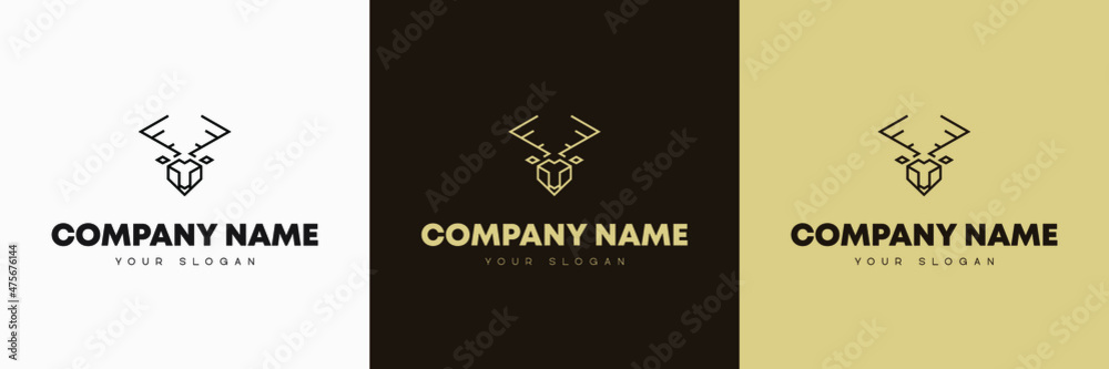 Minimal line versatile animal logo template icon design