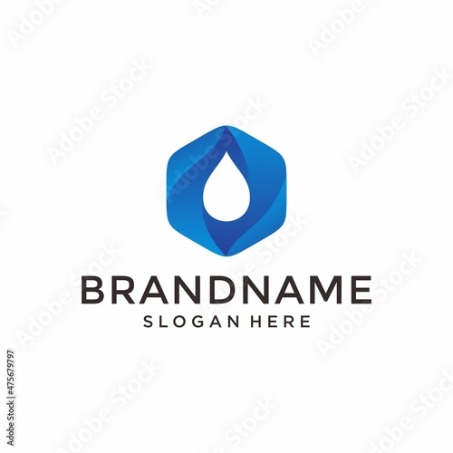 Quadro su tela Droop Water logos collection for companies in flat style vector