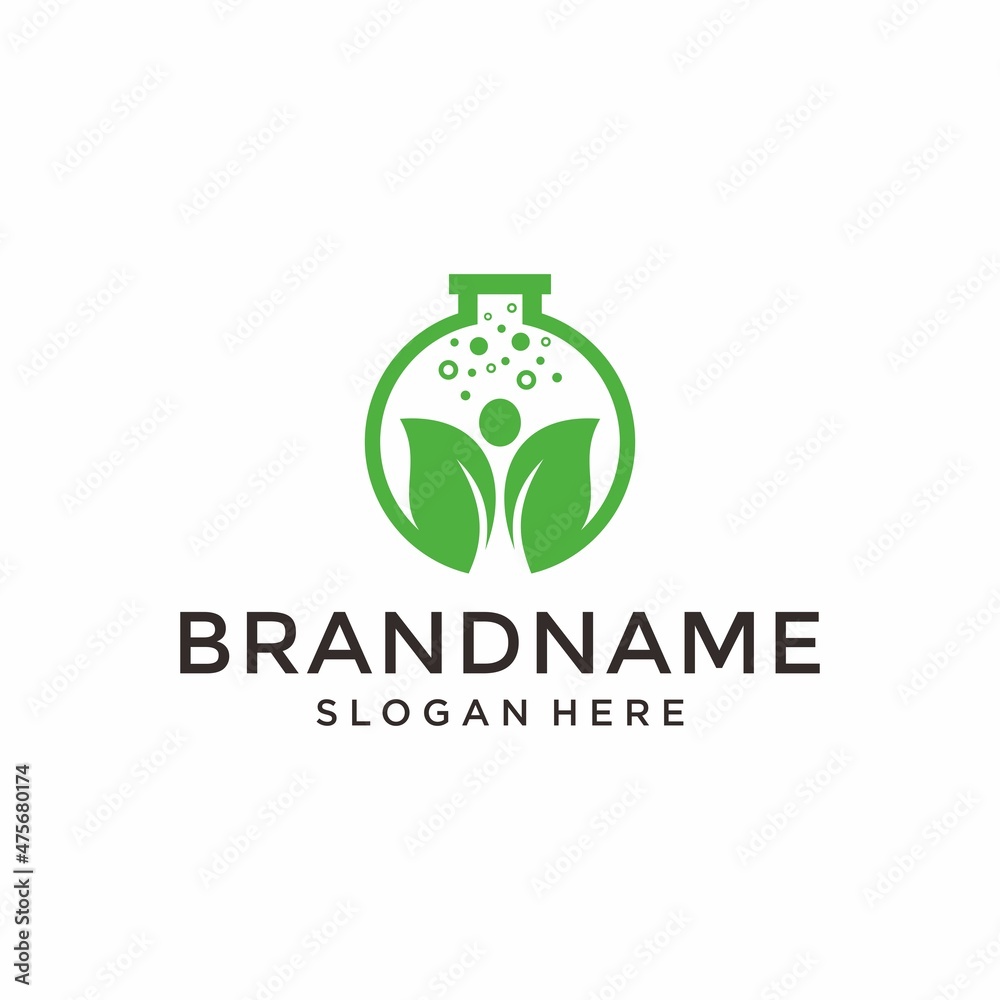 Lab wellness logo template