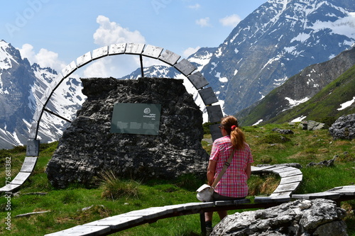 Woman admiring the landscape at Pinnis valley  photo