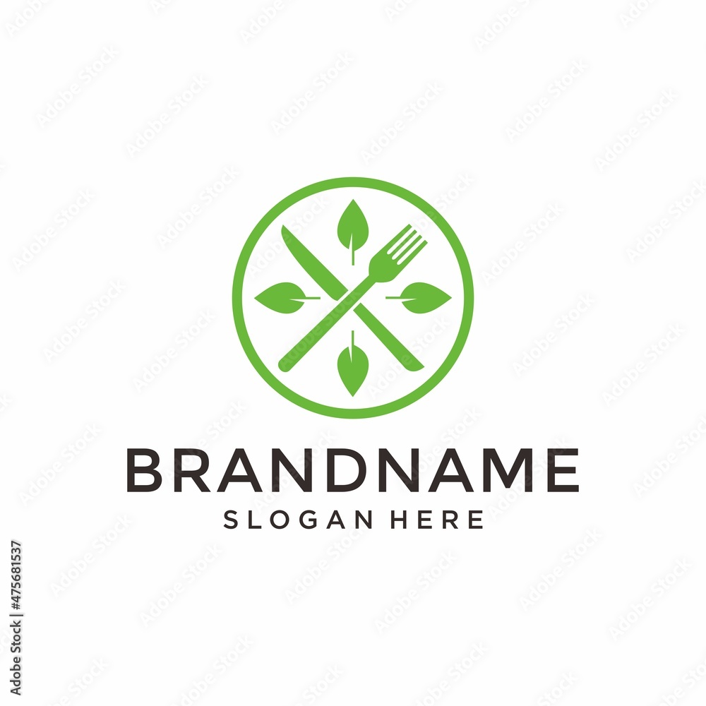 Leaf nature food logo design inspiration Leaf nature food logo design inspiration