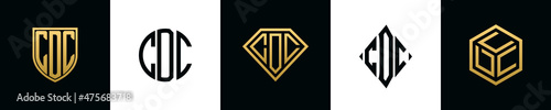 Initial letters CDC logo designs Bundle photo