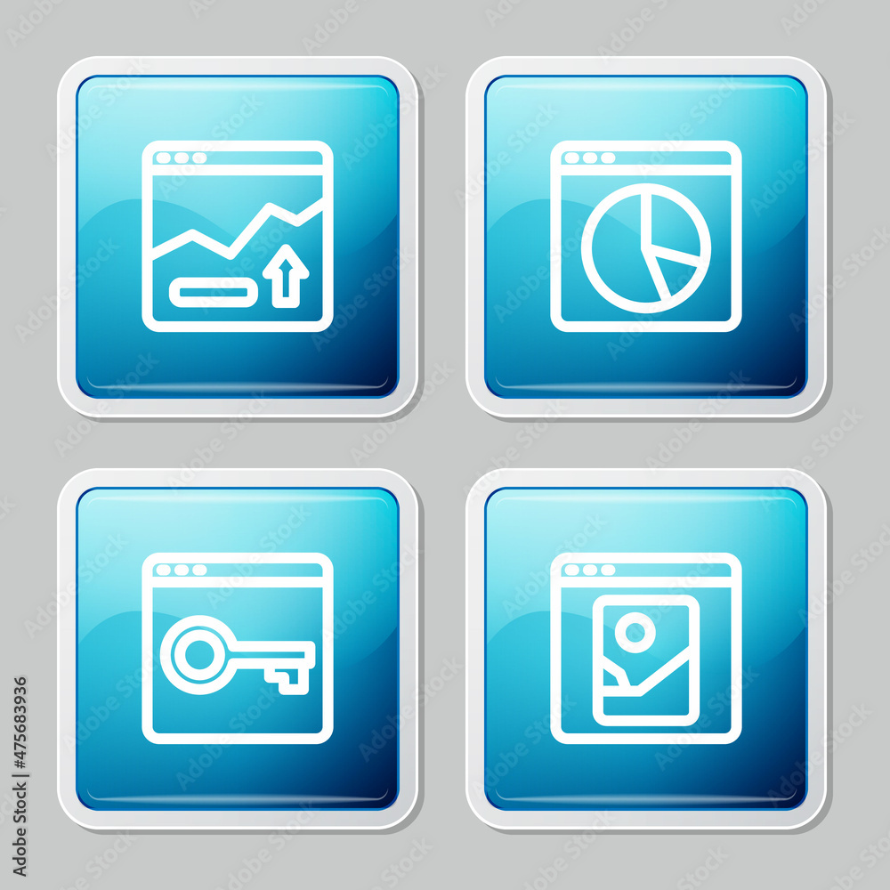Set line Financial growth increase, Graph chart infographic, Secure your site with HTTPS, SSL and Photo retouching icon. Vector Set line Financial growth increase, Graph chart infographic, Secure your site with HTTPS, SSL and Photo retouching icon. Vector