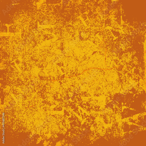 Yellow grunge background. Vector scratched texture