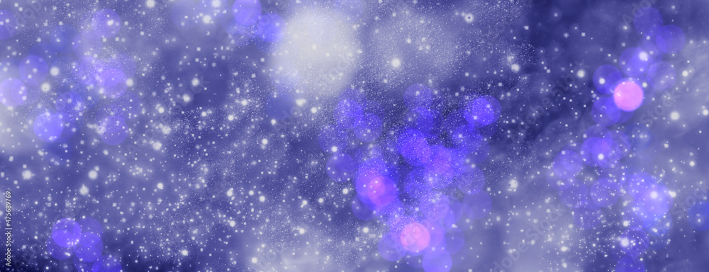 Blurred abstract bokeh background. Abstract space background. Color of the year very peri Blurred abstract bokeh background. Abstract space background. Color of the year very peri