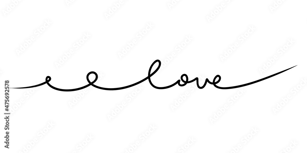 Love letters divider set. Hand drawn swirl line borders, romantic valentines or wedding decoration, simple style decor, vector isolated collection Love letters divider set. Hand drawn swirl line borders, romantic valentines or wedding decoration, simple style decor, vector isolated collection