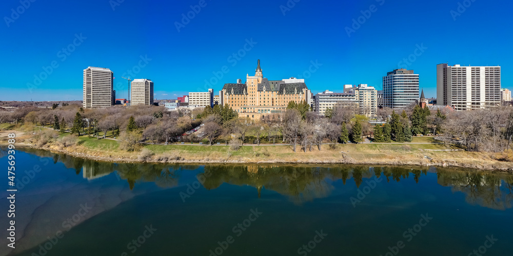 Aerial view of the downtown area of Saskatoon, Saskatchewan, Canada Aerial view of the downtown area of Saskatoon, Saskatchewan, Canada