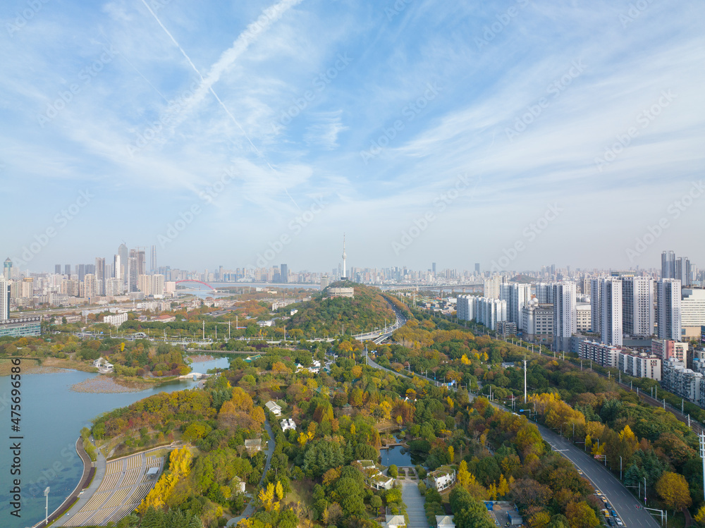 Autumn scenery of Yuehu Park in Wuhan, Hubei, China Autumn scenery of Yuehu Park in Wuhan, Hubei, China