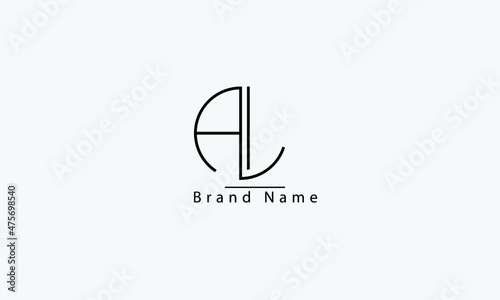 AL LA A L abstract vector logo monogram template