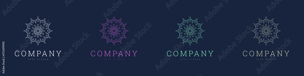 creative multicolour mandala vector logo template design creative multicolour mandala vector logo template design