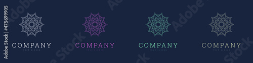 creative multicolour mandala vector logo template design