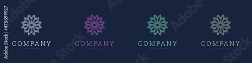 creative multicolour mandala vector logo template design