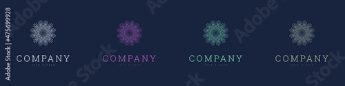 creative multicolour mandala vector logo template design