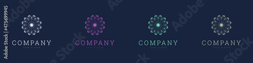 creative multicolour mandala vector logo template design
