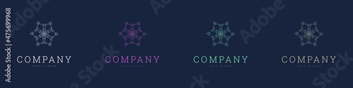 creative multicolour mandala vector logo template design