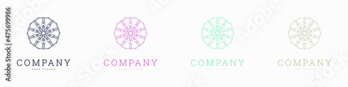 creative multicolour mandala vector logo template design