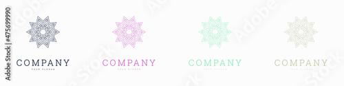 creative multicolour mandala vector logo template design
