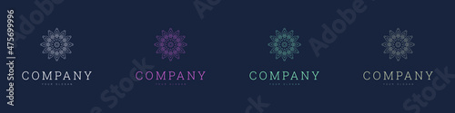 creative multicolour mandala vector logo template design