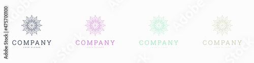 creative multicolour mandala vector logo template design