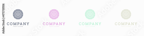 creative multicolour mandala vector logo template design