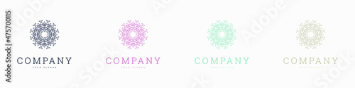 creative multicolour mandala vector logo template design