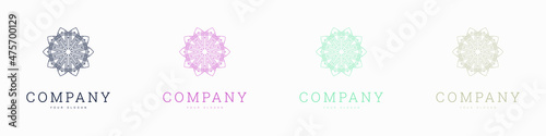 creative multicolour mandala vector logo template design