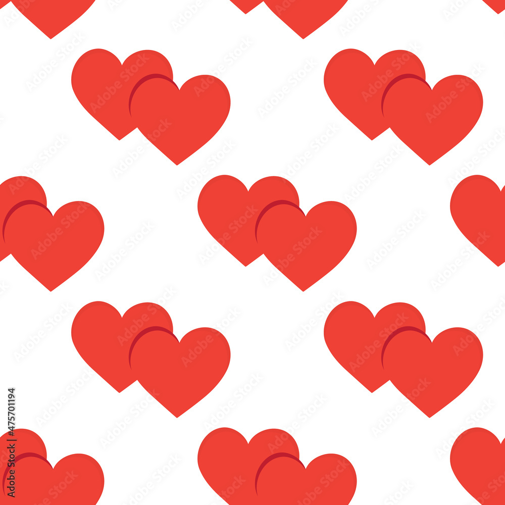Seamless vector pattern with red hearts Seamless vector pattern with red hearts