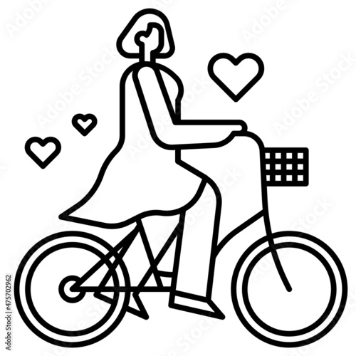 bicycle line icon