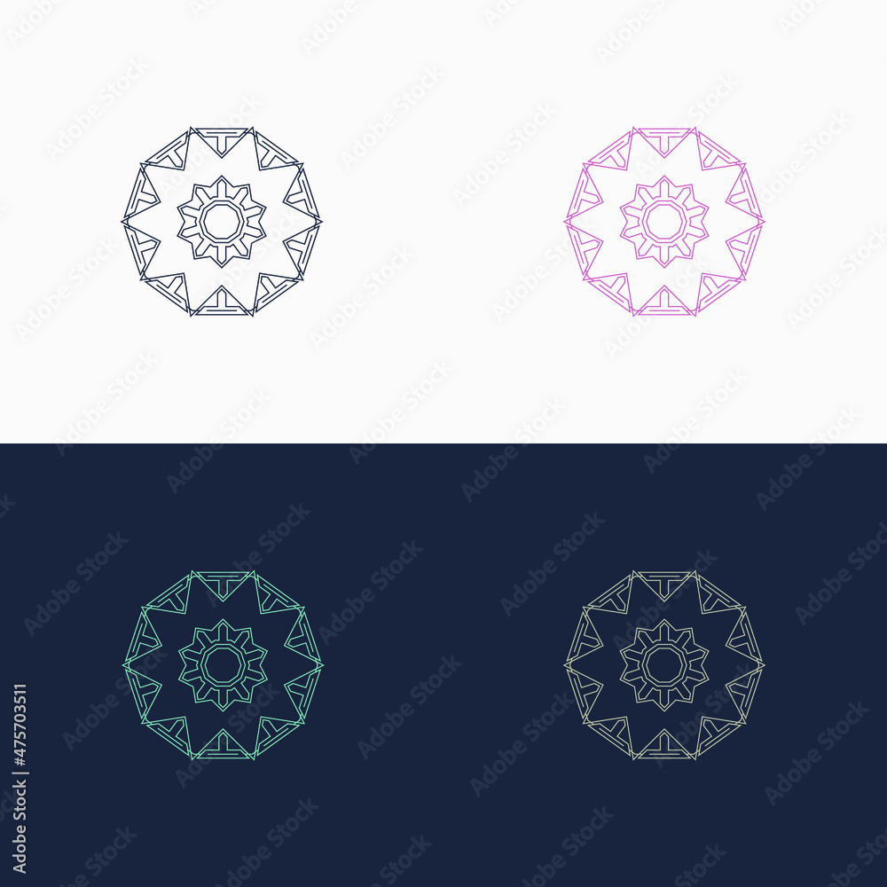 creative multicolour mandala vector icon symbol for logo template design creative multicolour mandala vector icon symbol for logo template design