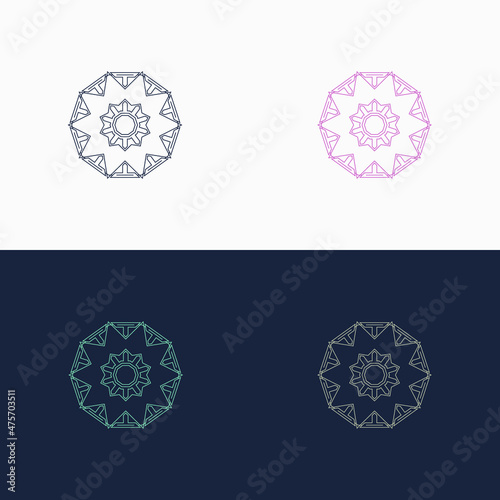 creative multicolour mandala vector icon symbol for logo template design