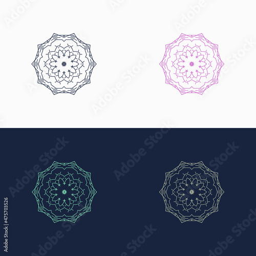 creative multicolour mandala vector icon symbol for logo template design
