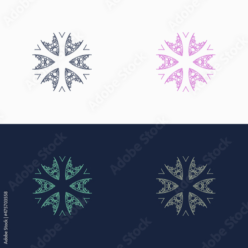 creative multicolour mandala vector icon symbol for logo template design