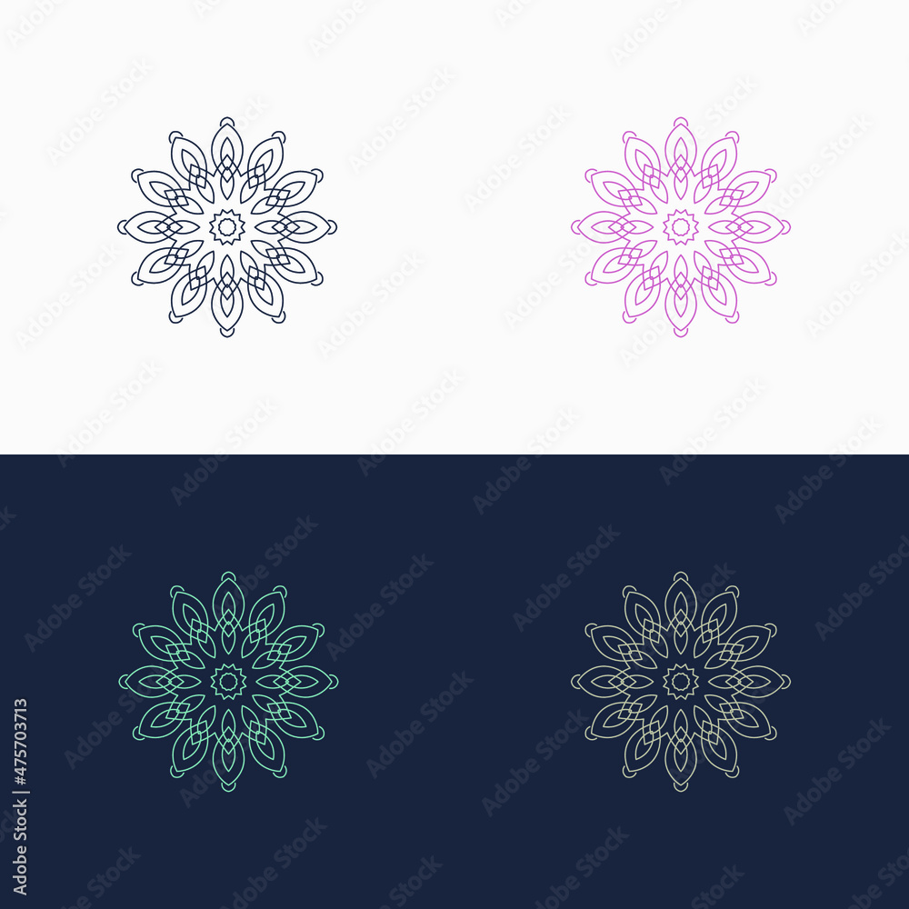 creative multicolour mandala vector icon symbol for logo template design creative multicolour mandala vector icon symbol for logo template design