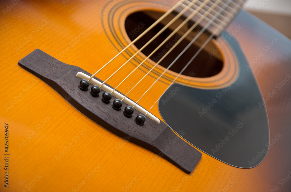 Acoustic guitar with very shallow depth of field Acoustic guitar with very shallow depth of field