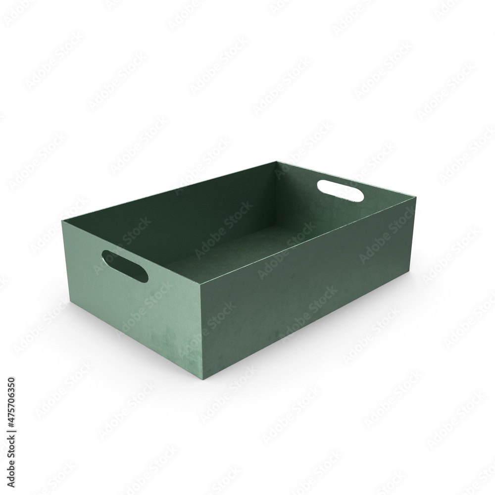 Fototapeta premium 3D illustration of realistic burger box