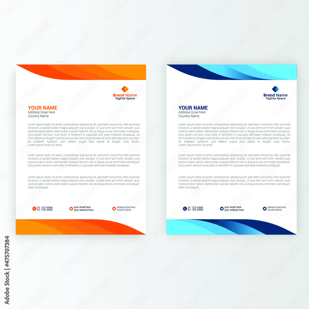 Business card and Corporate letterhead Template. Business card and Corporate letterhead Template.