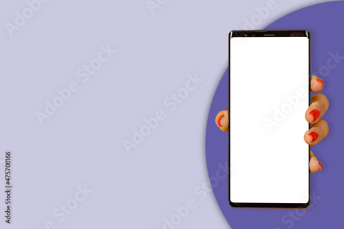 Phone with white blank scre...