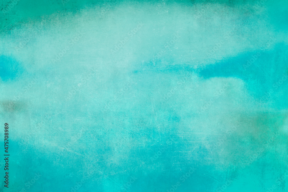 Aquamarine stained  grungy background
